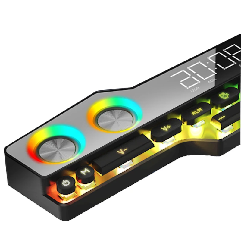 Новый тренд большая мощность поддержка провода и беспроводной RGB игровой динамик с механической клавиатурой дизайн логотипа на заказ