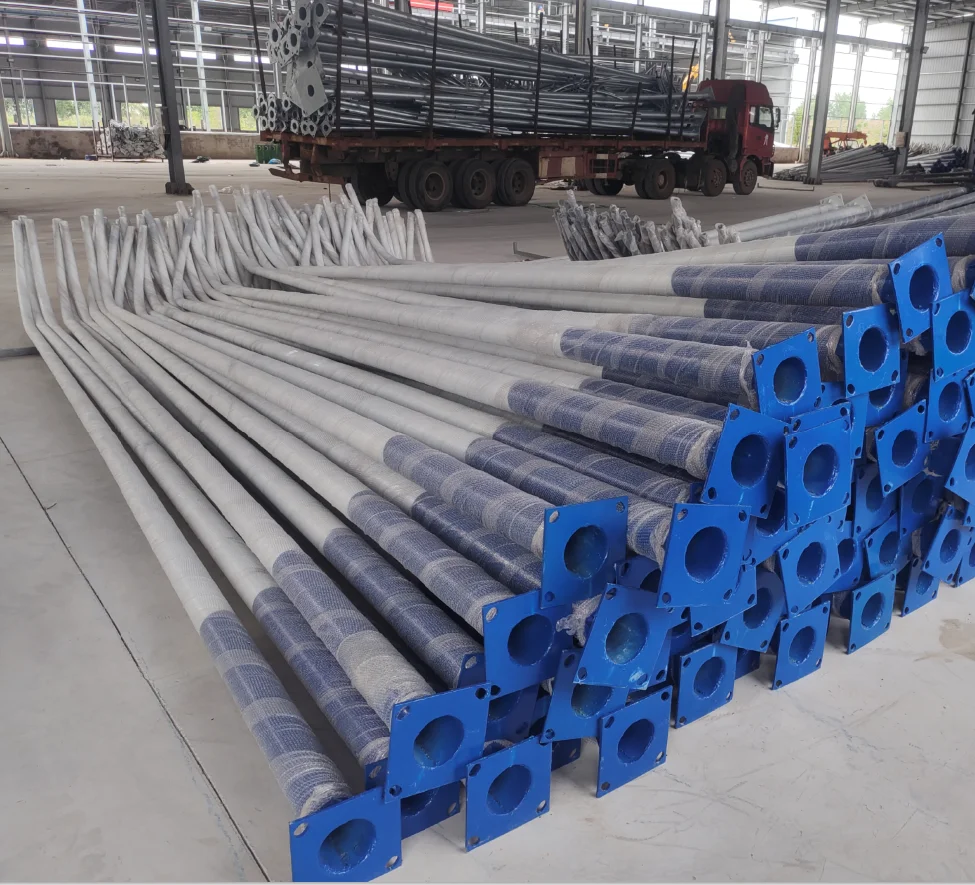 XLZM Rich Antique street light pole design 6 m spinning aluminum tapered lamp post