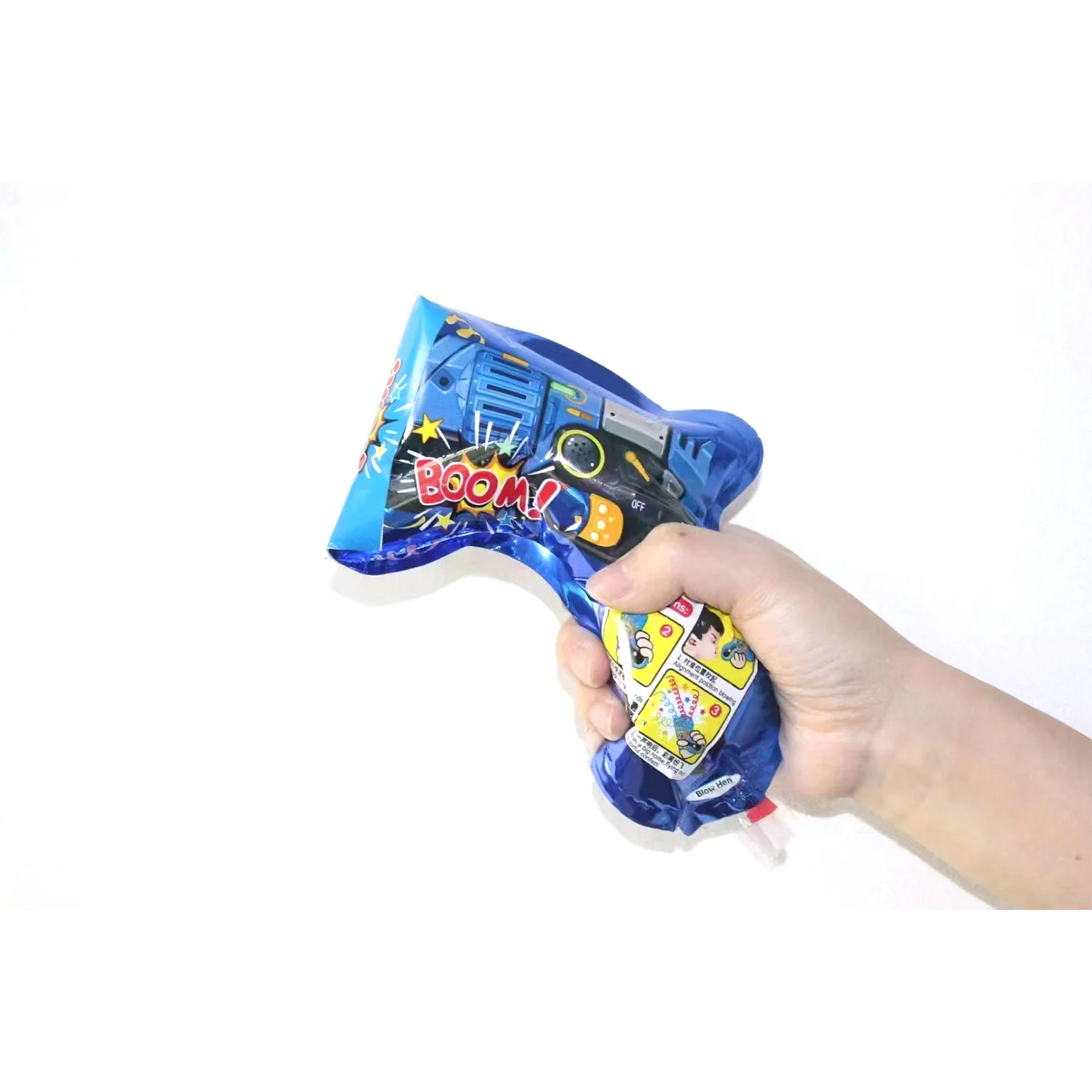 12pcs Inflatable Toy Fireworks Gun, Handheld Confetti Poppers Cannons, for Wedding Birthday Graduation Fun Party Supplies Decora