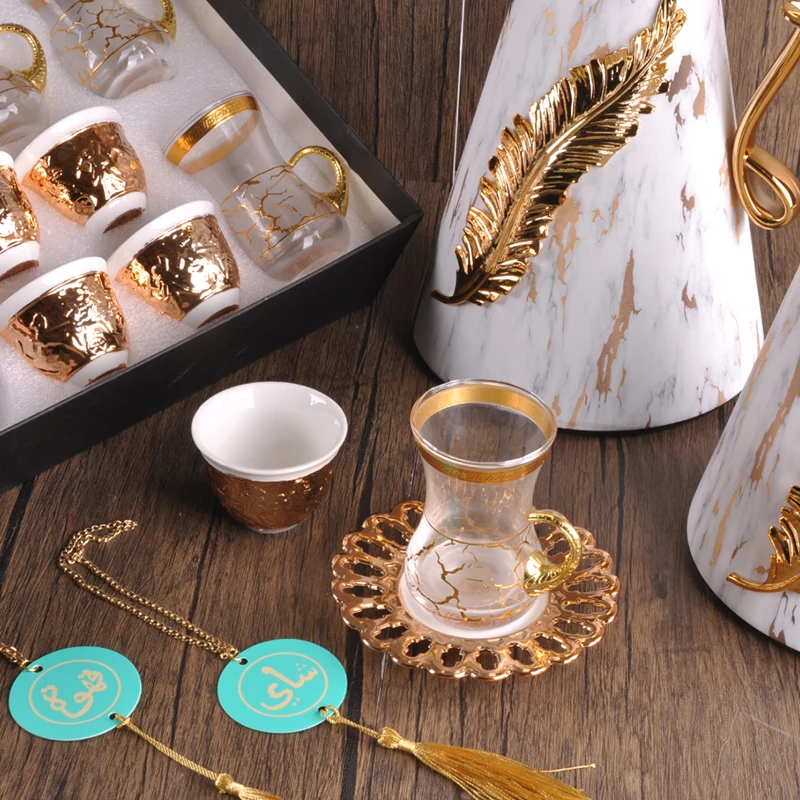 Wholesale Royal High End Ethiopian Flask Vacuum Thermos Teapot Dallah Arabic Coffee Pot with Glass Liner