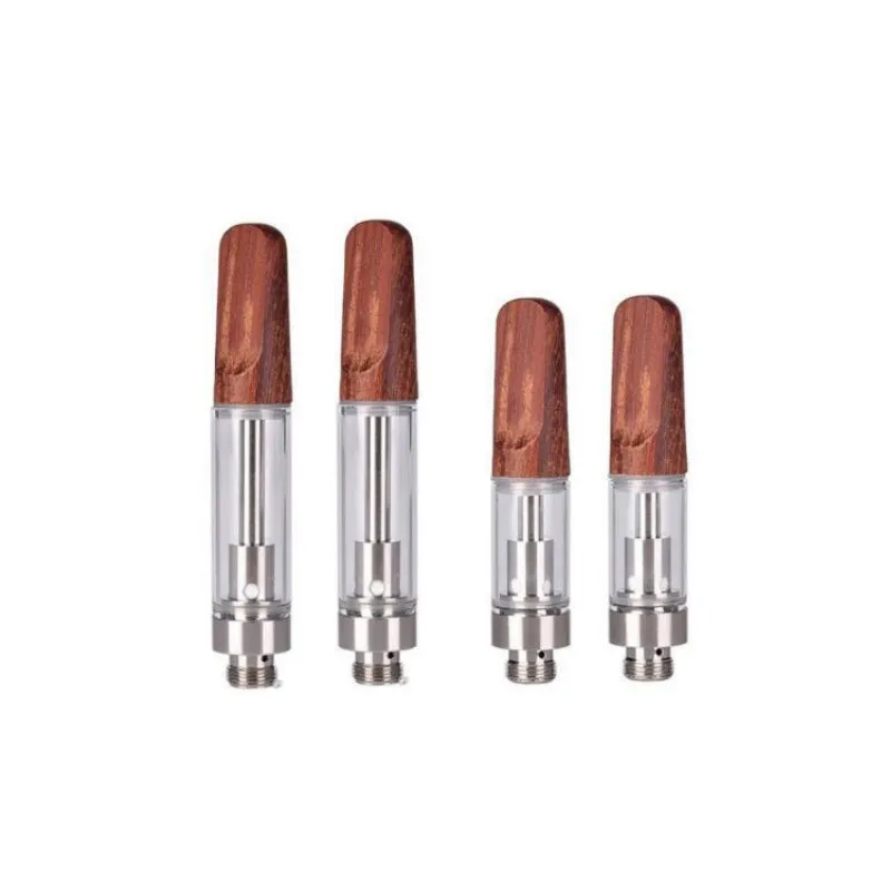 
Натуральный Деревянный наконечник CBD Delta 8 керамический картридж 0,5 г 1 мл 510 резьба стеклянный резервуар электронная сигарета металлическая ручка 