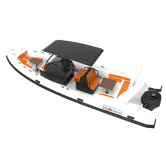 Тайский высокоскоростной 25-футовый RHIB760 ORCA/гипалон/ПВХ алюминиевые ребристые лодки с солнечной панелью