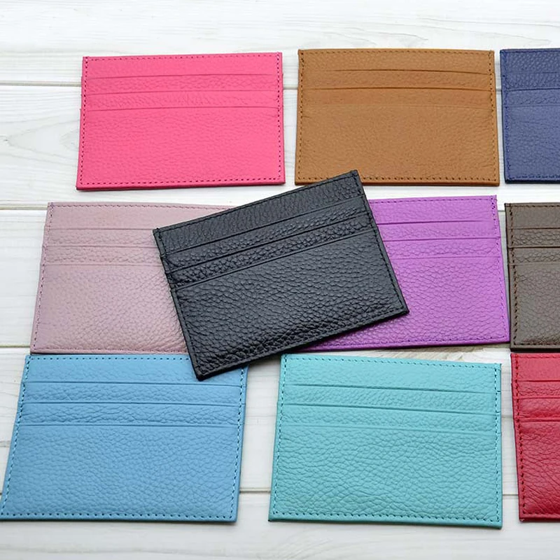 Лидер продаж, держатель для карт из натуральной кожи, Женский держатель для 6 кредитных карт, кошелек для банковских карт