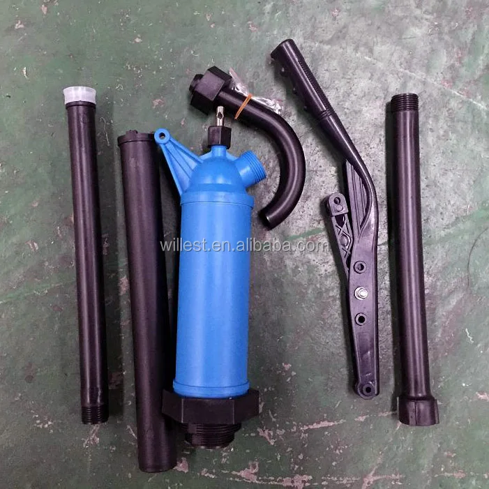 Manual transfer barrel pump for low density liquid HUTZ PP lever action chemical hand pump ODP27LP06 plastic drum pump