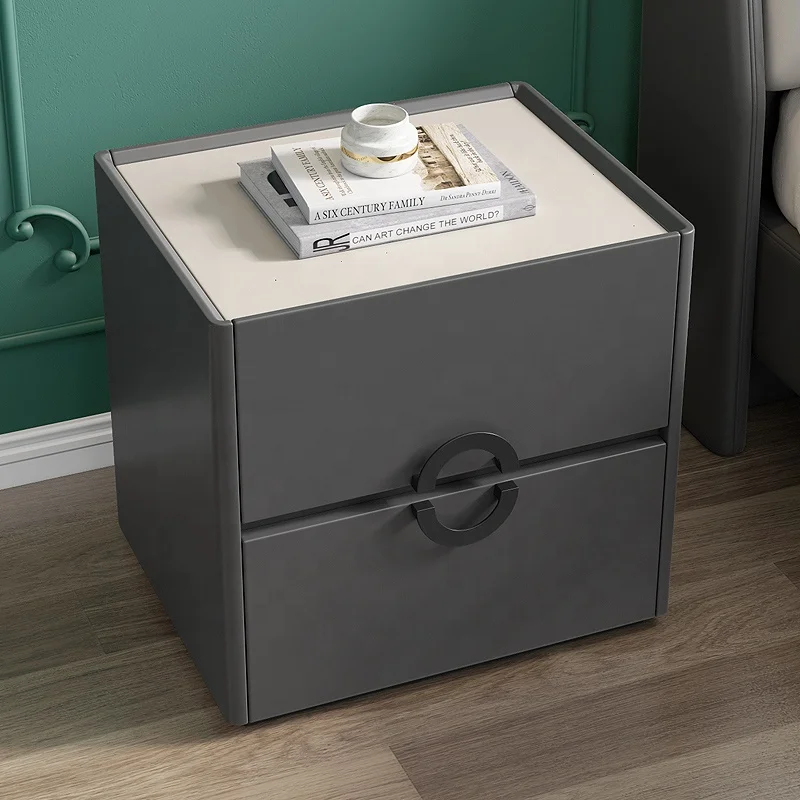 Спальня многофункциональная умная прикроватная тумбочка с двумя ящиками для