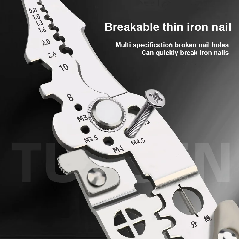 High Carbon Steel Multi-function Wire Stripper Wire Crimping Tool Crimping Wires Pliers