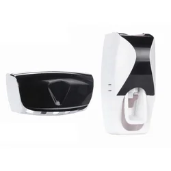 Automatic toothpaste dispenser plastic toothpaste squeezer dispenser wall mount for bathroom toothbrush holder