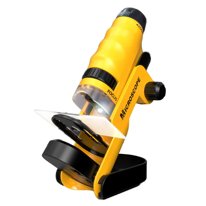 QS Guangdong STEM  & Science Toys Children Scientific Hand Held Pocket Mini Handheld  Microscope Telescope Kit Toy With Base