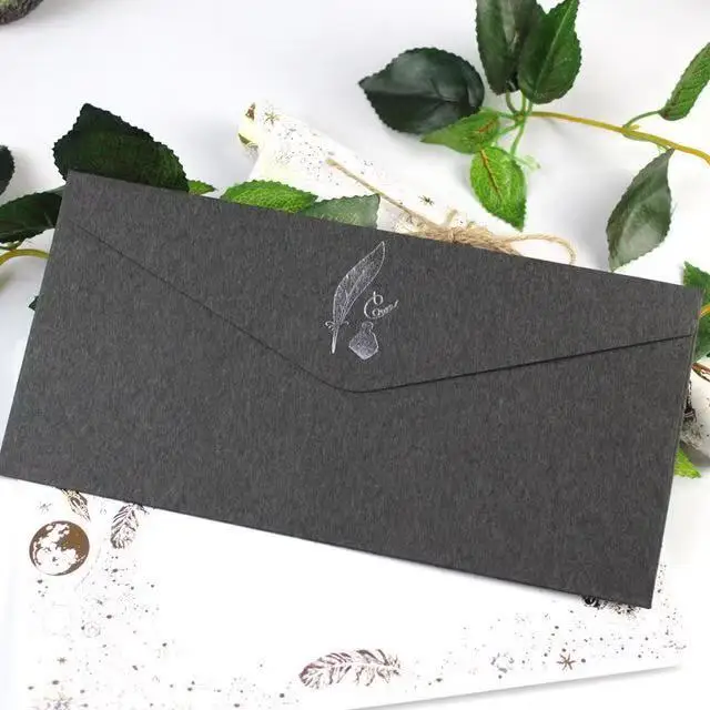 Hot Stamping Envelope Gold Logo Paper Envelopes for Wedding Festival Gifts