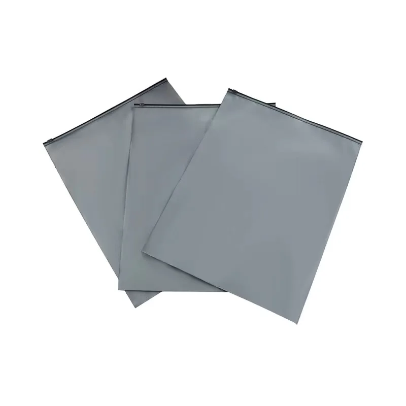 Hot Sales Custom Logo Black Frosted PE Resealable Bag Clothes Zip Lock Pouches With Zipper For Packaging  Socks and Underwear