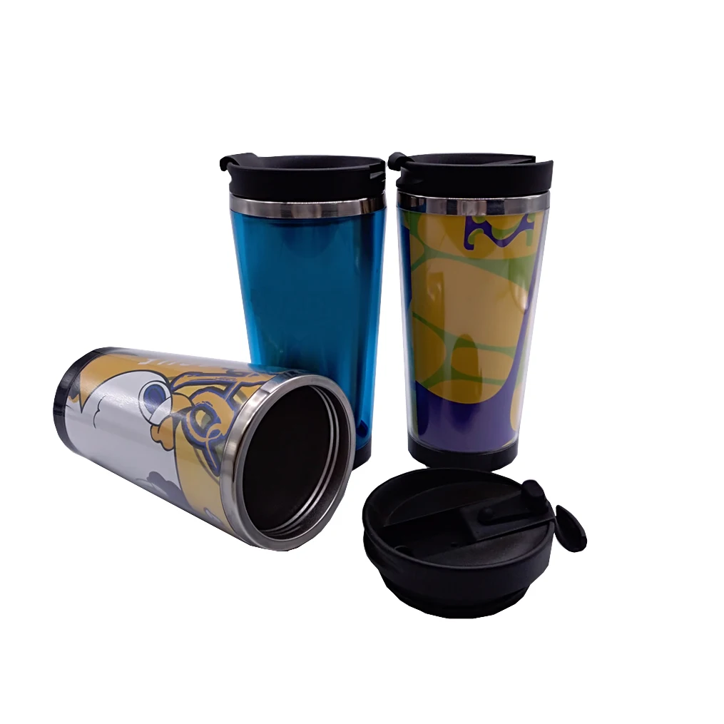 Wholesale Camping OEM Plastic Printing Custom Travel Coffee Mug