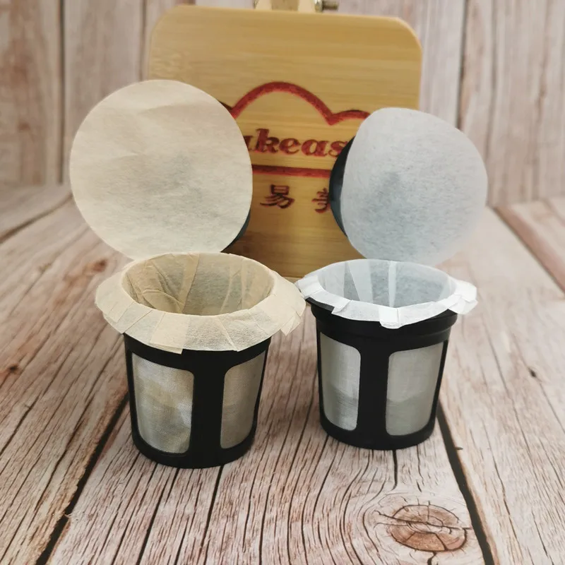 Disposable Natural Brown Unbleached Paper Coffee Filters Replacement Filters For Single Serve Keurig 1.0 and 2.0 Brewers