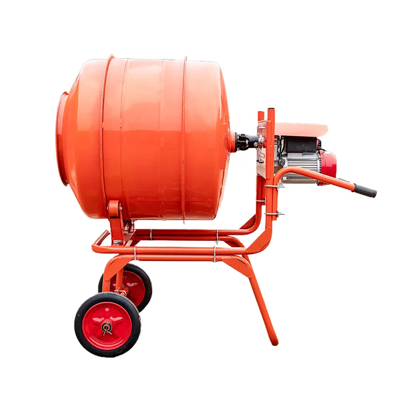 350L Concrete Mixer Driver Gear Self Loading Concrete Mixer Cement Manual Drum Feed Mini Portable Concrete Mixer