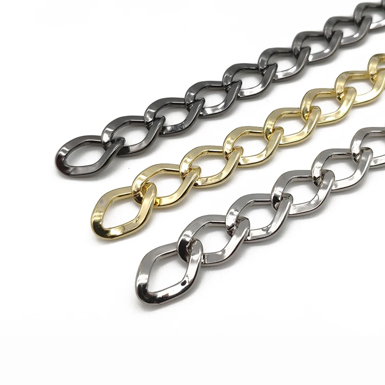 Wholesale Decorative Handbag Accessories Diamond Iron Metal Purse Link Chain Big  Metal Bag Chains