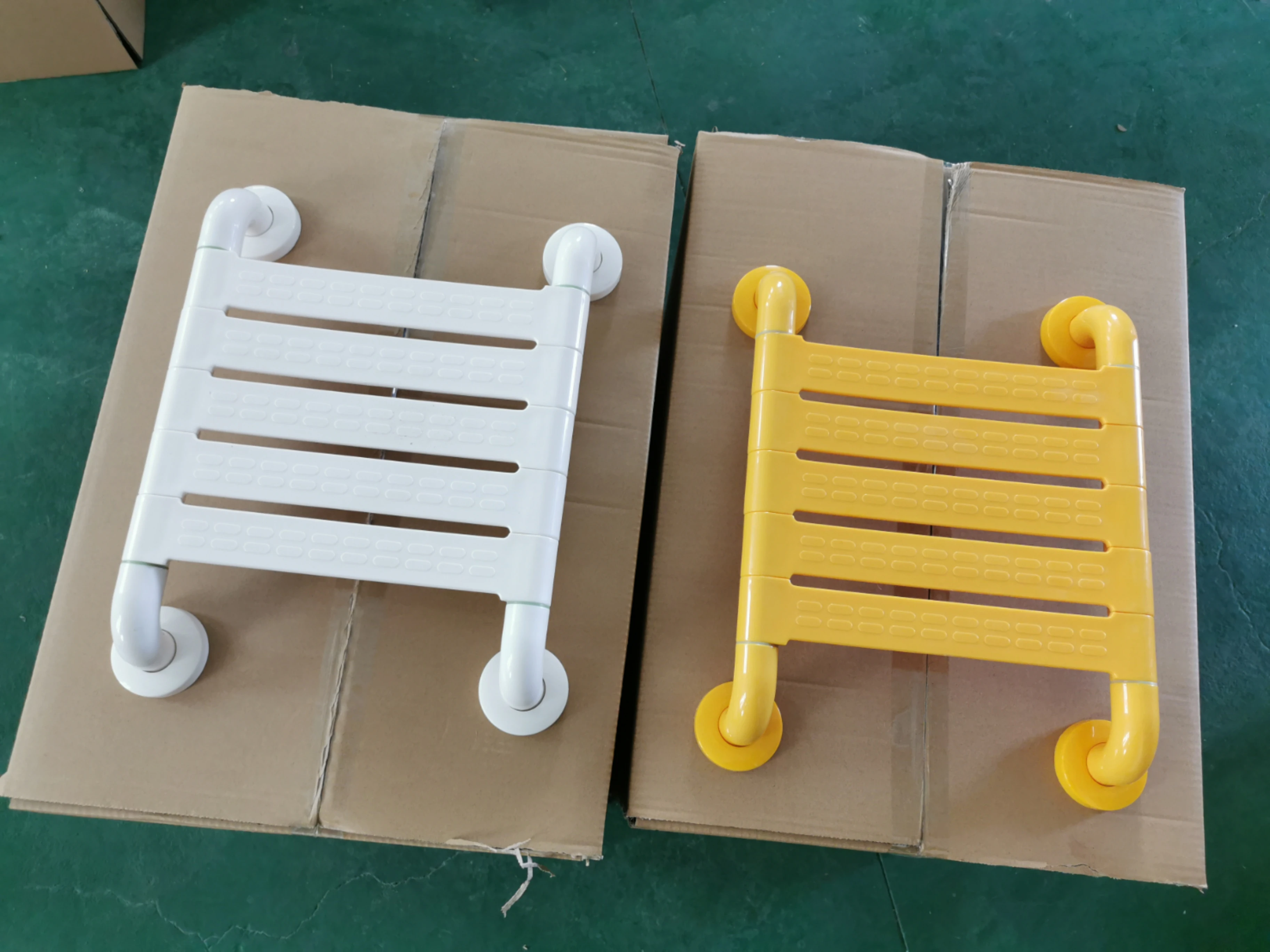 Bathroom yellow or white nylon plastic ABS shower toilet chair for disabled