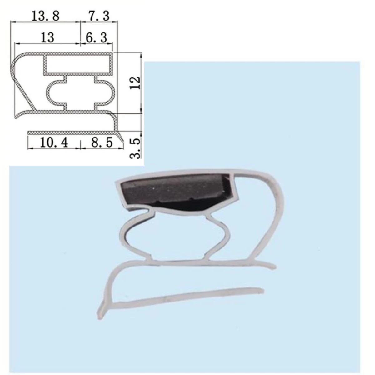Factory Manufacturer Commercial Household Domestic Soft Pvc Magnetic Strip Refrigerator/fridge Door Gasket /seal