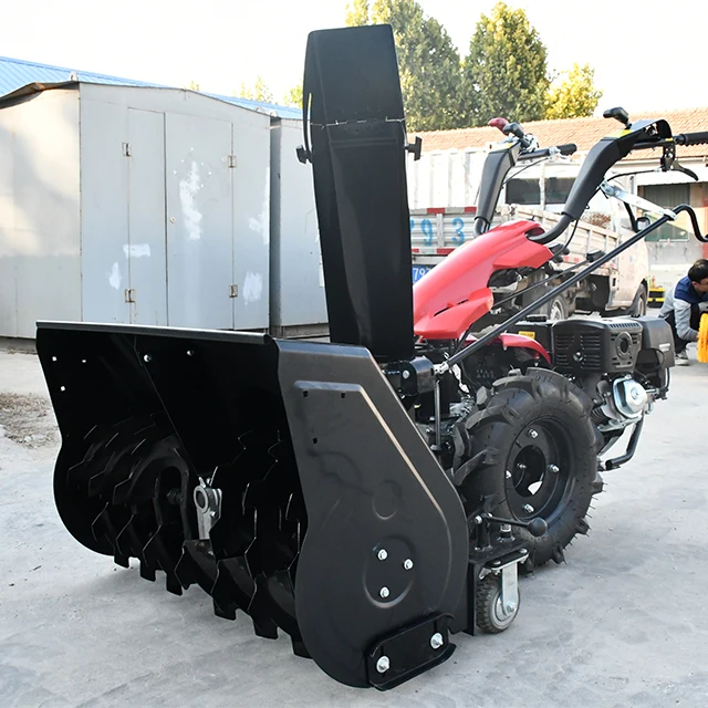 Мощный бензиновый 23hp мини-колесный погрузчик нескользящий руль снегоуборочная машина для метла распродажа