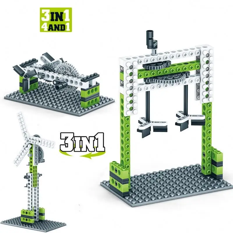 Engineering Kits engineering machinery 4-in-1 set  science and education plastic toy Creative Building Blocks Toys