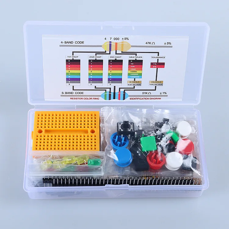 Breadboard Diy Bulk Electronic Component Kit Entry-Level Electronic Production With 555 Pcs Integrated Circuit