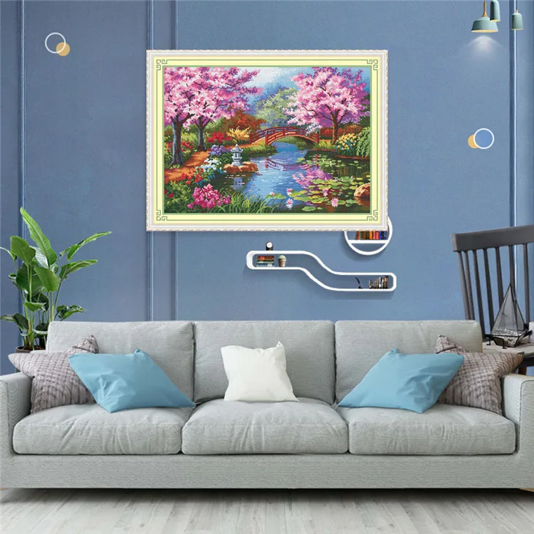 Hot Sale Craft Home Wall Decoration Cross Stich Stitchwork 80*60cm Cotton Cross Stich Kit