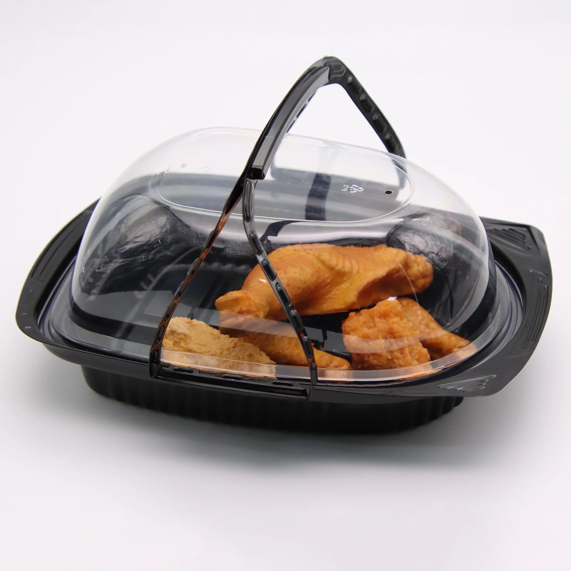 Factory wholesale Disposable Packaging Roast Chicken Storage Container Box With Clear Lid