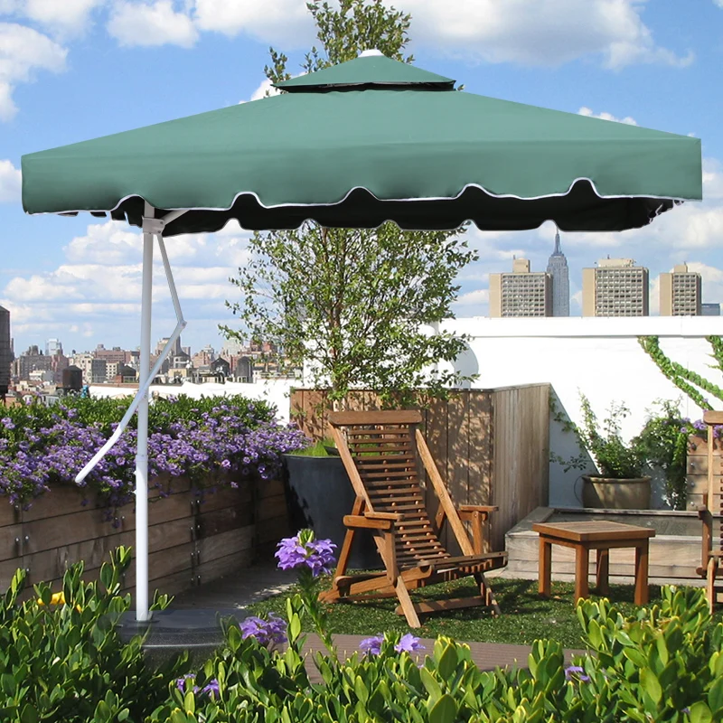 Outdoor Garden Cantilever Parasol 9ft Hand Crank Heavy Duty Large Patio Umbrella for