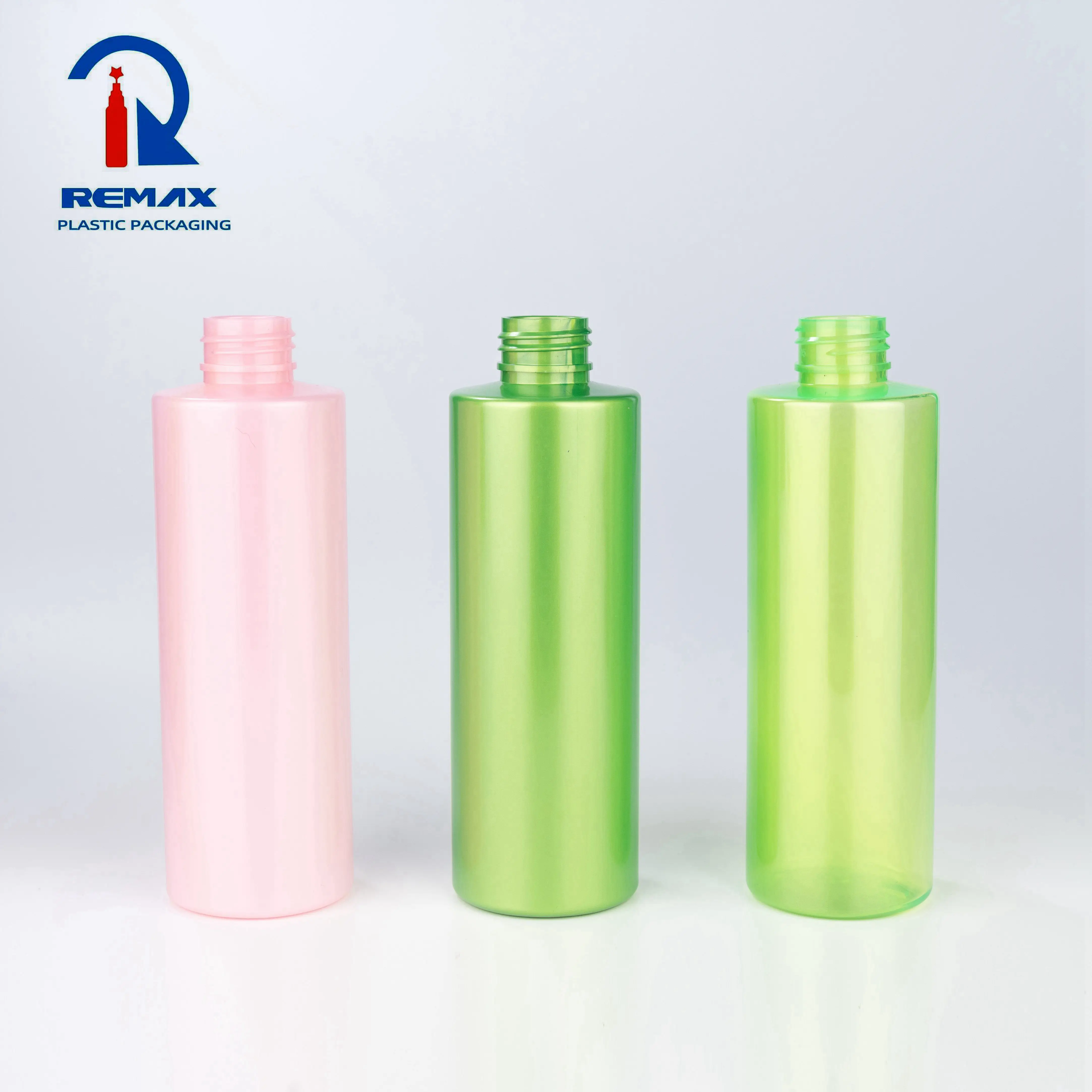 Colorful Clear Plastic Cosmo Bottle For Shampoo Cylindrical Bottles 200 Ml Boston Round Glass 250Ml 500Ml 1000Ml Pump