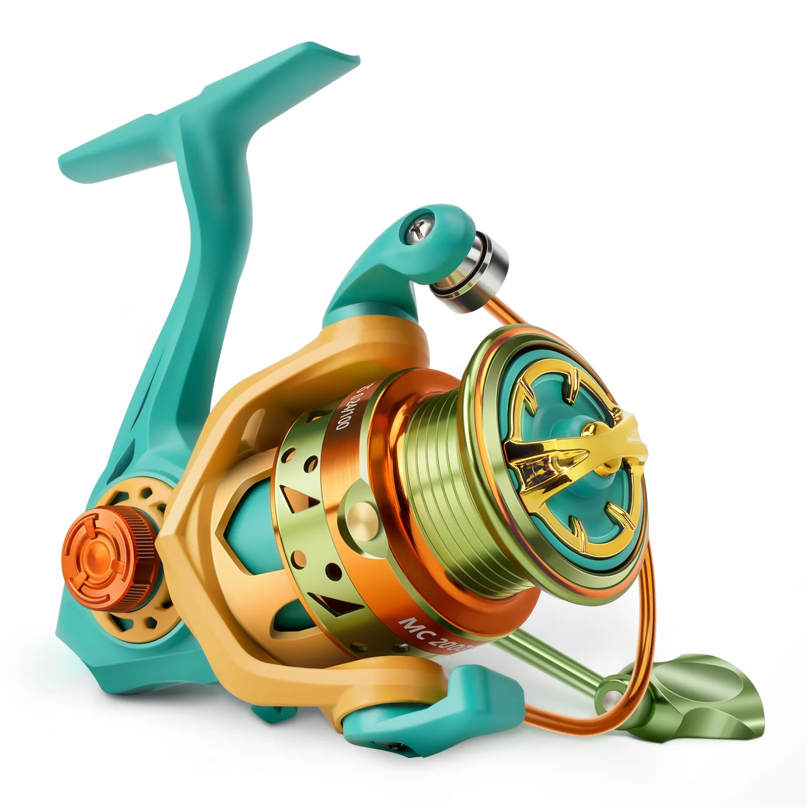 New MC 8kgs Ratio 5.2:1 Spinning Wheel 5+1BB 1000 2000 3000 Series Aluminum Alloy Body Raft Rotating Fishing Reel