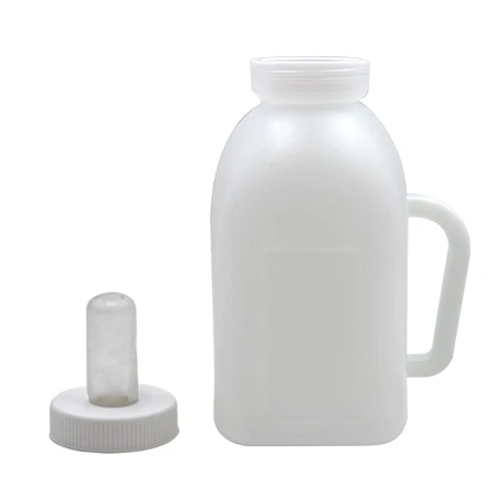 High Quality 1L Livestock Feeding Drinking Bottle Rubber Nipple Plastic Cow/Calf Milk Bottle