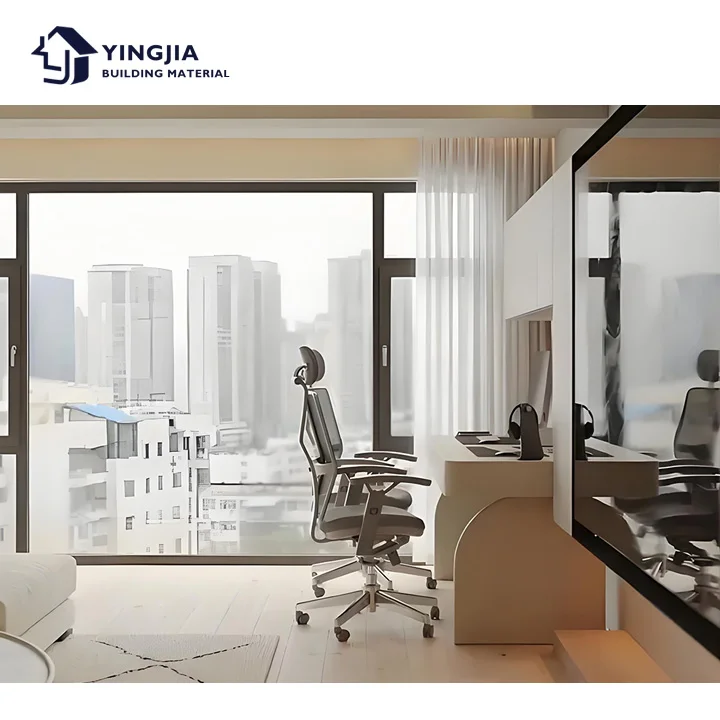 Ying Jia Thermal Break Aluminum Casement Window Modern Double Tempered Glass Swing Doors and Windows