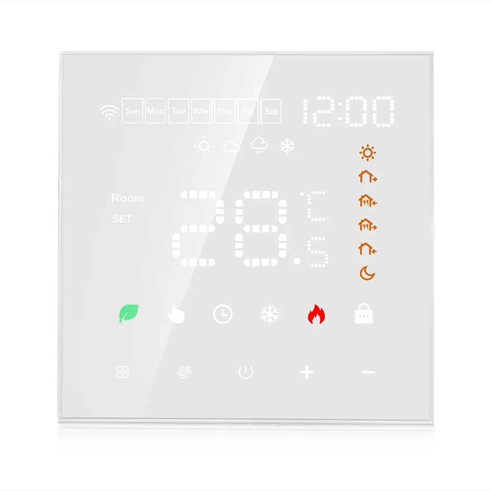 ME82 LED  WIFI  Black color room thermostat for underfloor heating