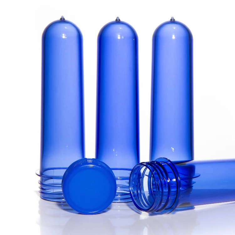 Personalized Custom 38mm 45g 48g 52g Blue Green Water Bottle Preforms for Soft Drink Bottle