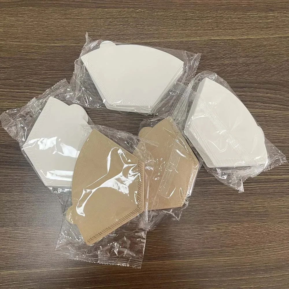 Factory Low Price Hand Brewed #2 #4 Flat Cone Coffee Paper Filter for Conical Coffee Dripper