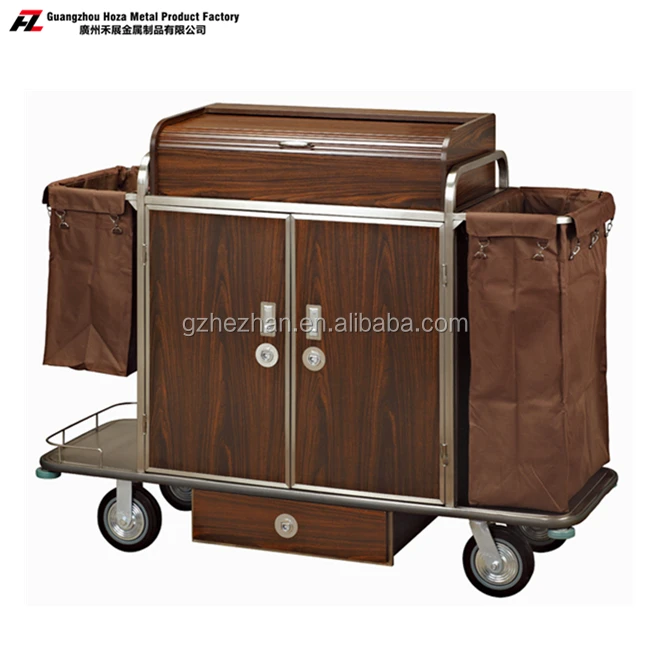 
Hotel Used Commercial Laundry Carts linen Trolley Housekeeping Carts 