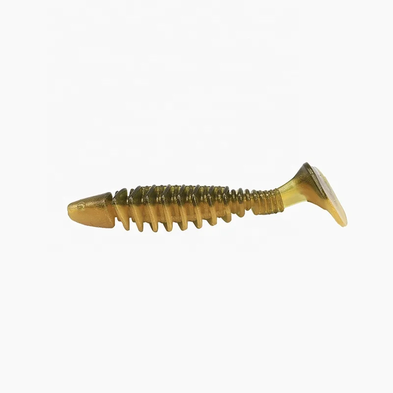 KM Fishing Lure Wholesale 4cm 6cm T paddle Tail Soft Bait Plastic Fishing Bait Shad Lure Artificial Bait