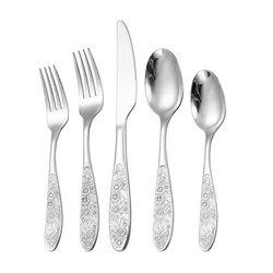 Manufacturers Palace Luxury Knife Fork Spoon black&rainbow flatware vintage cutlery set