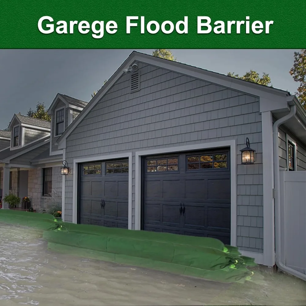 Reusable Water Barrier Door Window Flood Control Home Garage Protection Canvas Sandbags with Binding Elastic Band