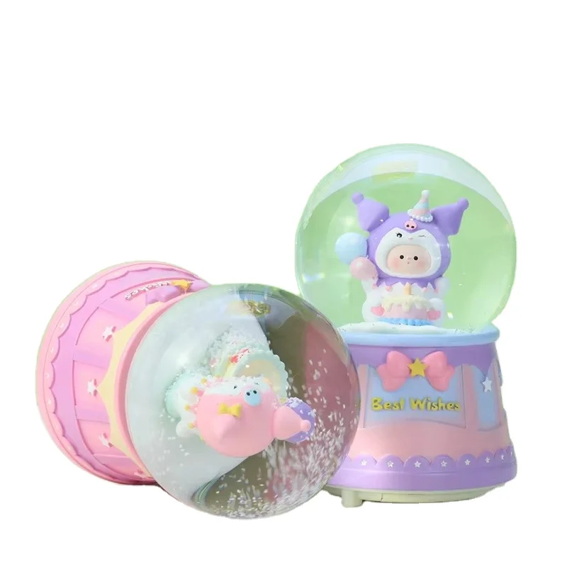 AL New Arrivals Cinnamoroll Crystal Ball Creative luminous music box Melody Glass Ball Children Student Gifts Wholesale