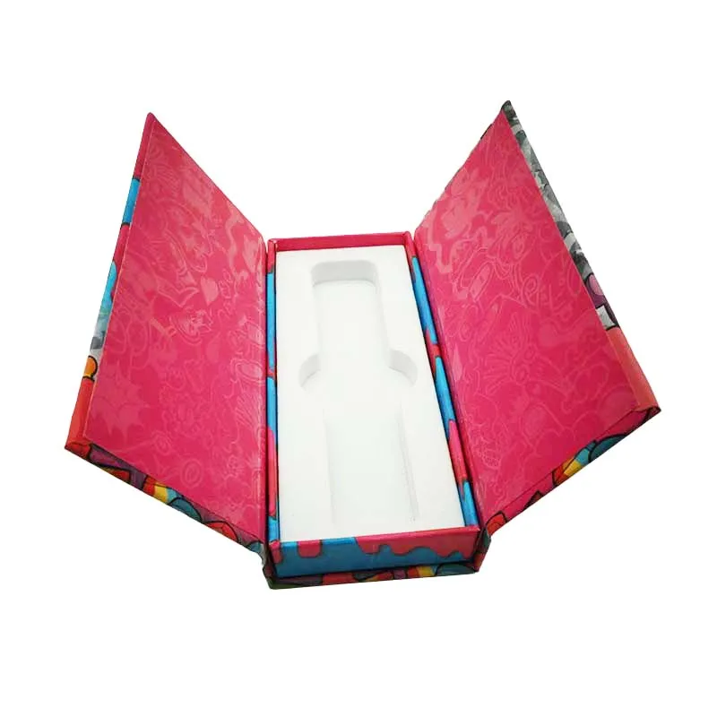 Disposable pod cartridge pen White Black magnet Gift Rigid Box 1gram Cartridge  Magnetic Packaging Gift Box  with Window