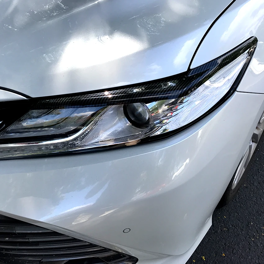 Наклейки на AMP-Z фары для бровей и век Toyota Camry 2018 + ABS
