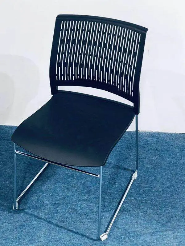 842-3C  Hot selling Plastic chairs   12mm thickness solid steel plating  Stackable  office modern chair