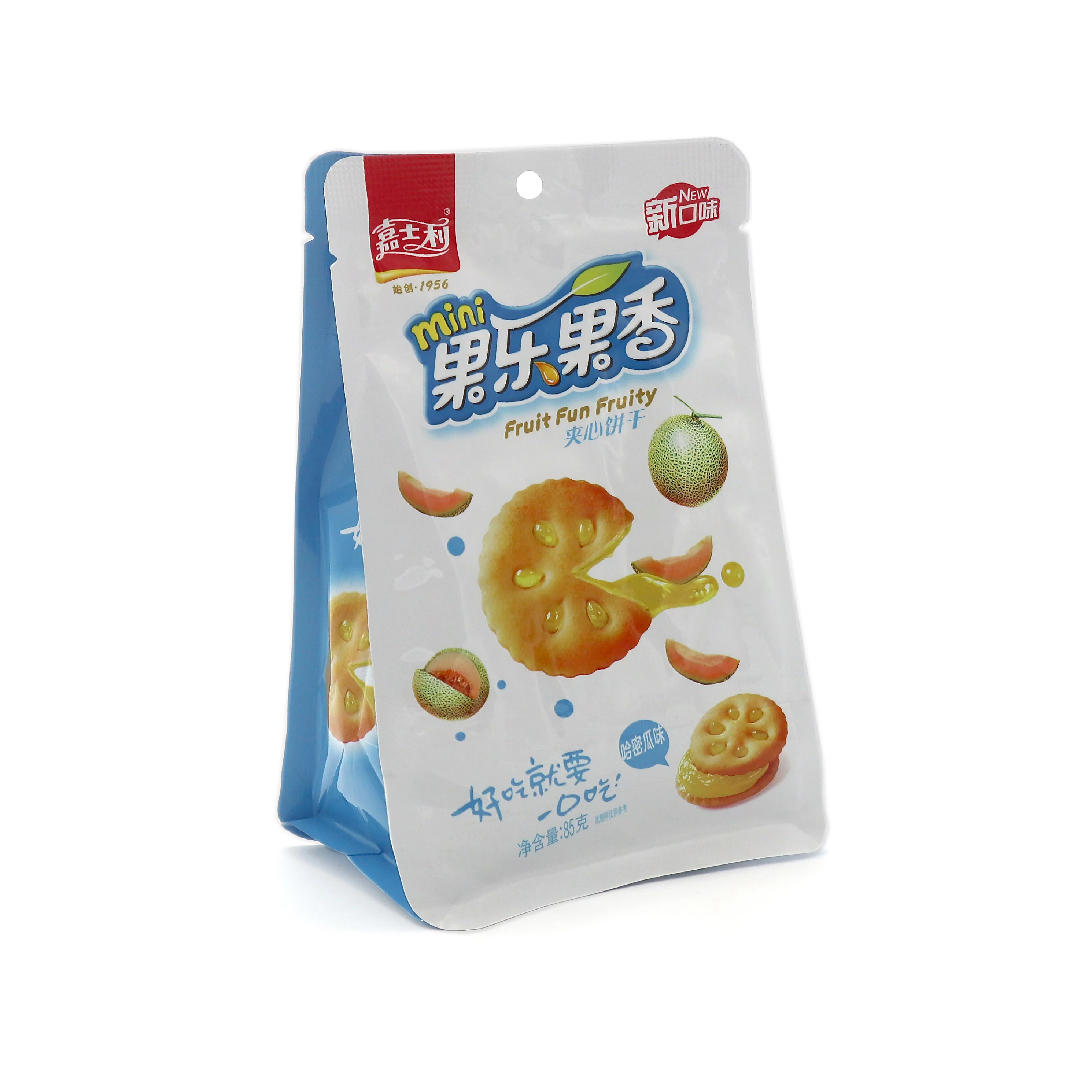 Hot Sale Sandwich Biscuit Mini Biscuit With Jam Cantaloupe Flavor Made In China(Cantaloupe Sandwich Biscuits)