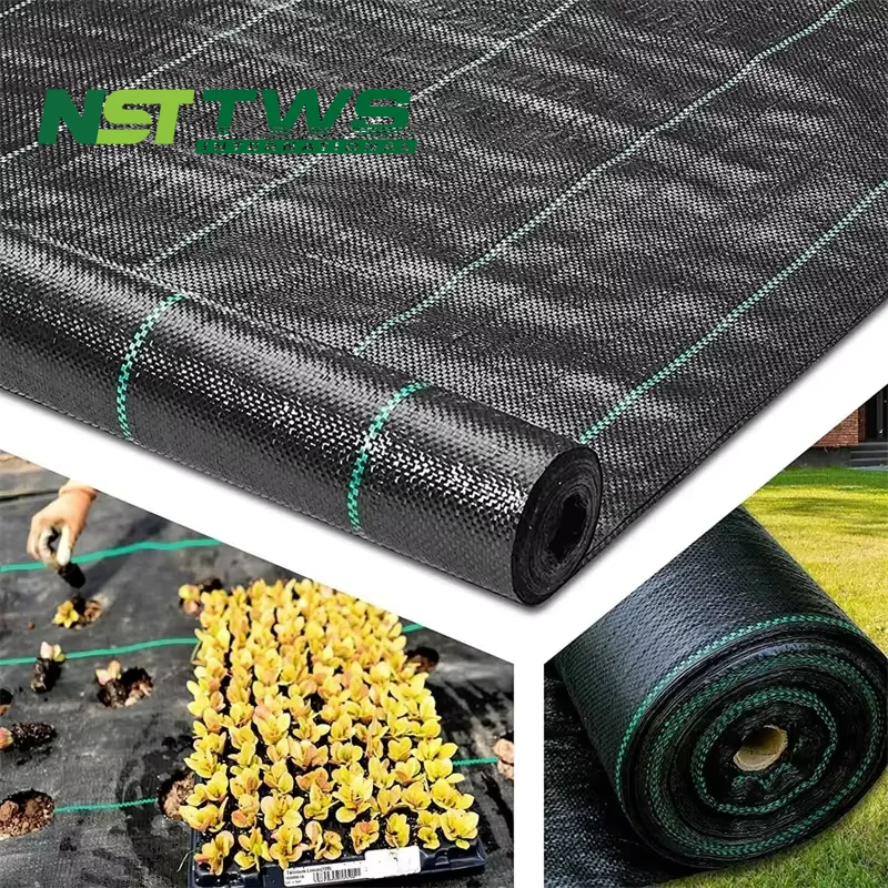 90GSM 100G PP Polyethylene Woven Fabric Geotextile Weed Mat Barrier Ground Cover Woven Landscape Cloth