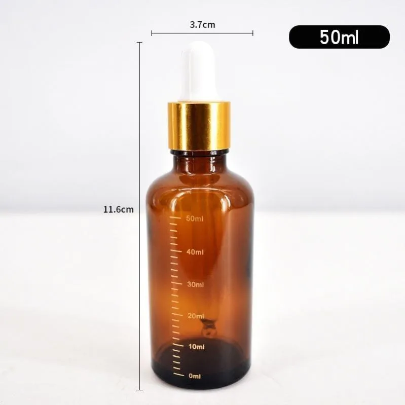 Glass Pipette Graduated 10ml 30ml 50ml 60ml 100ml 120ml For Serum Essential Oil Glass Dropper Bottle