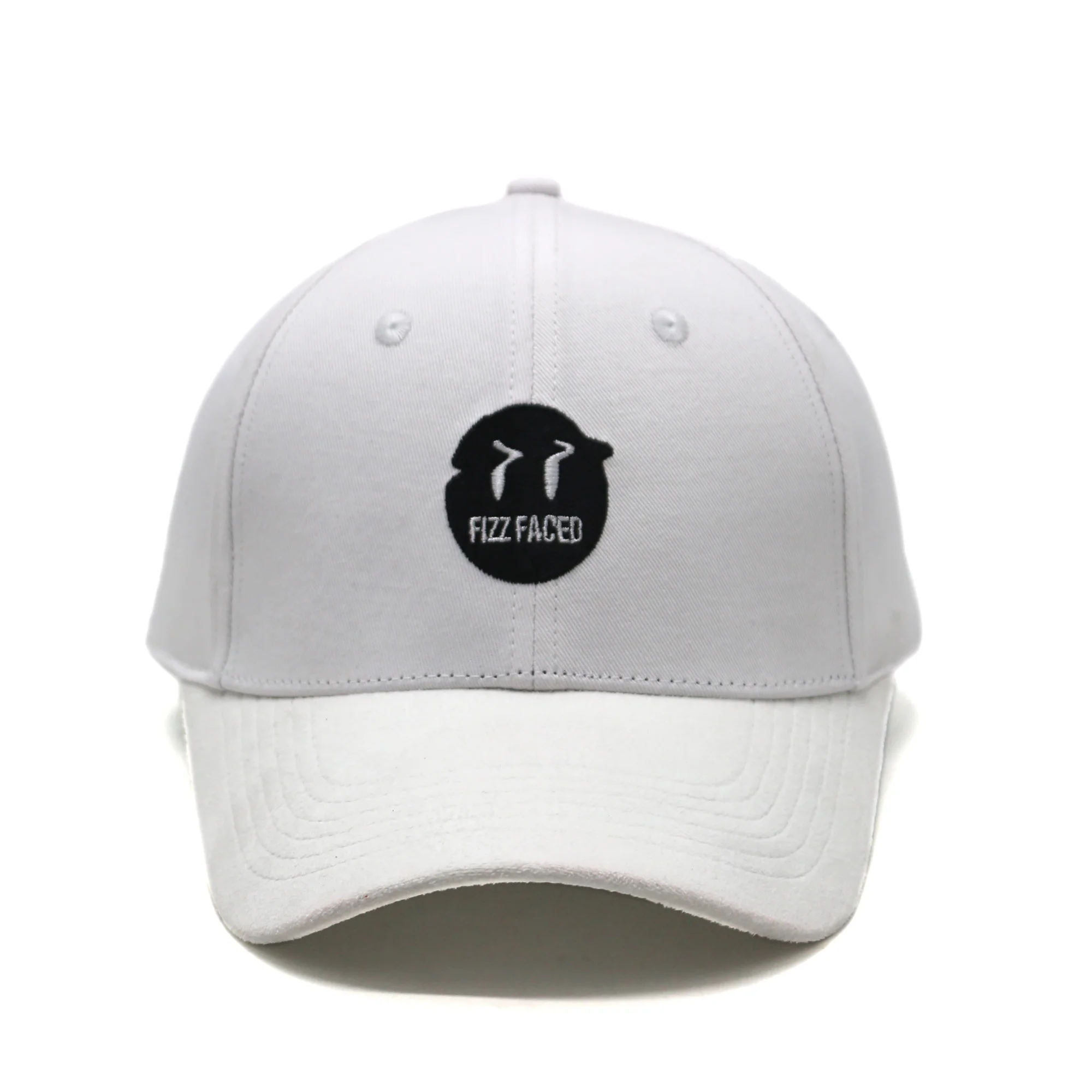 popular hat shape cotton baseball hat suede curved brim adjustable strap with custom embroidery logo custom label