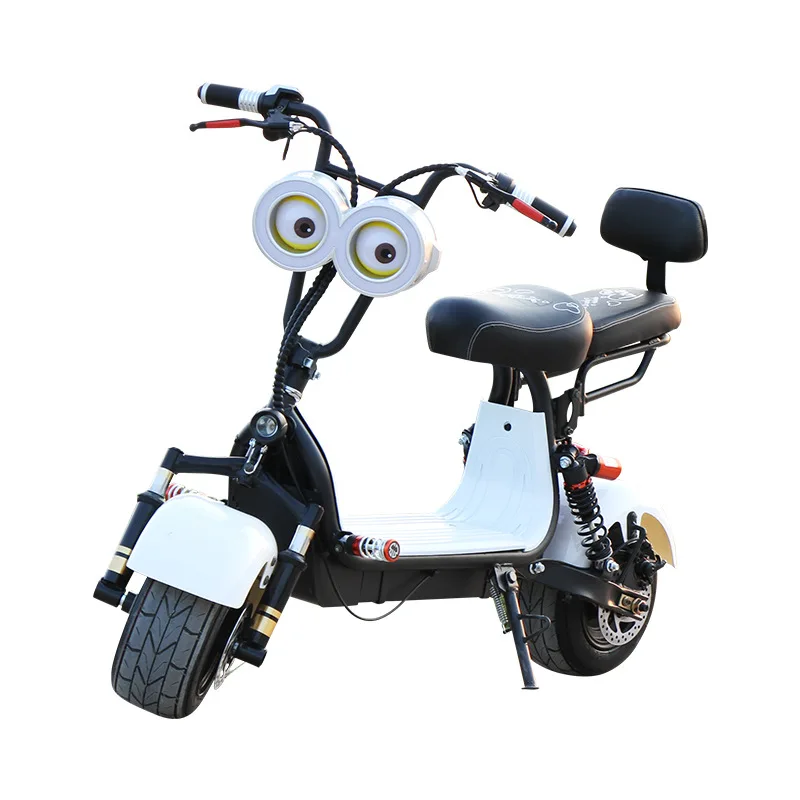 48V 800W Lithium Battery Front Hydraulic Cute Fat Tire Folding Electric Scooters Citycoco Motorcycle E Scooter Adult