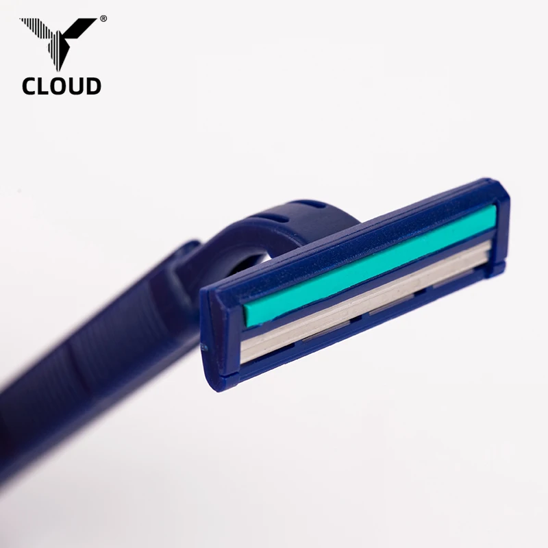 disposable double edge shaving  safty razor personalized custom handle face male twin blade plastic