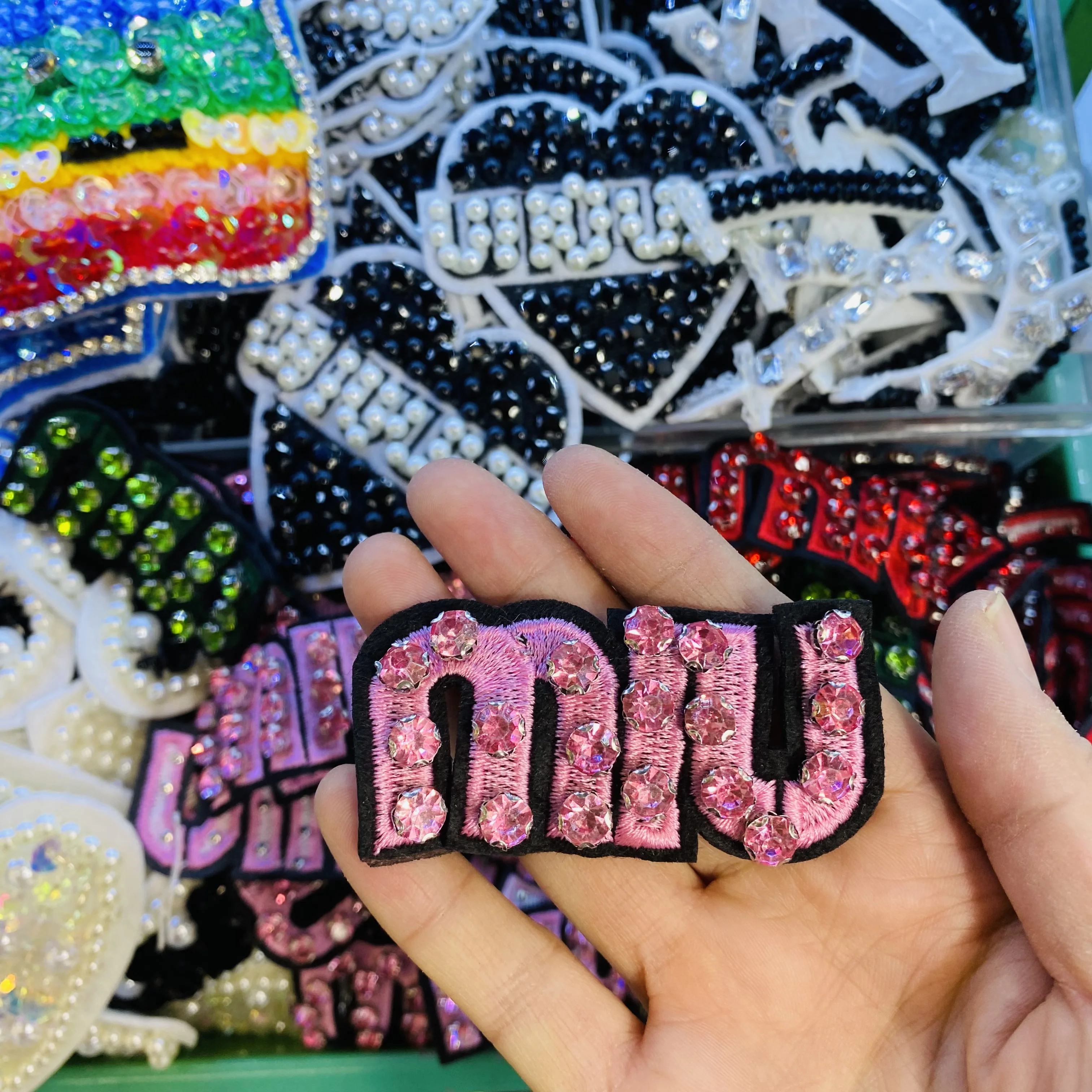 Handmade Badges and Appliques from Famous Brands Stock Logo Patches for Custom Designs