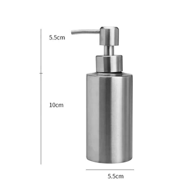 Hot Sales Simple Design Hotel Bathroom Stainless Steel manual Liquid Soap Dispenser