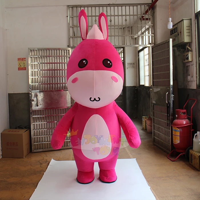 Adult Walking  Rabbit Hare Mascot Costume Cartoon Bunny Suit